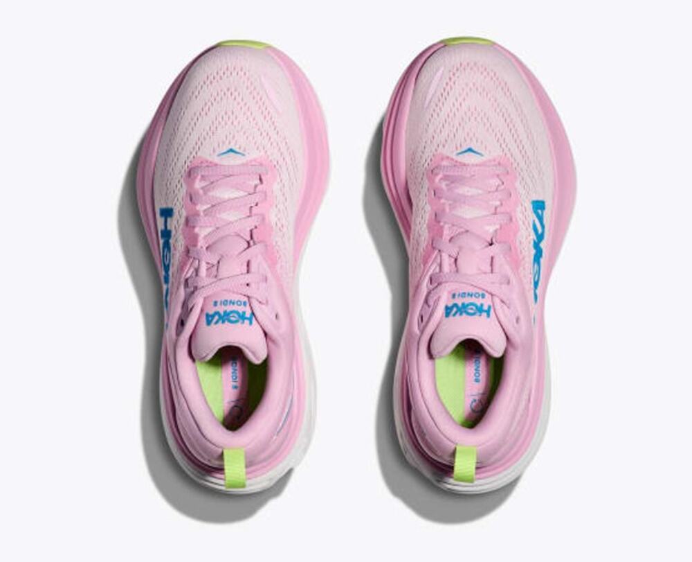 Hoka Bondi 8 US 7.5 b Cushioned Road Running Shoe Pink Twilight Waterpark